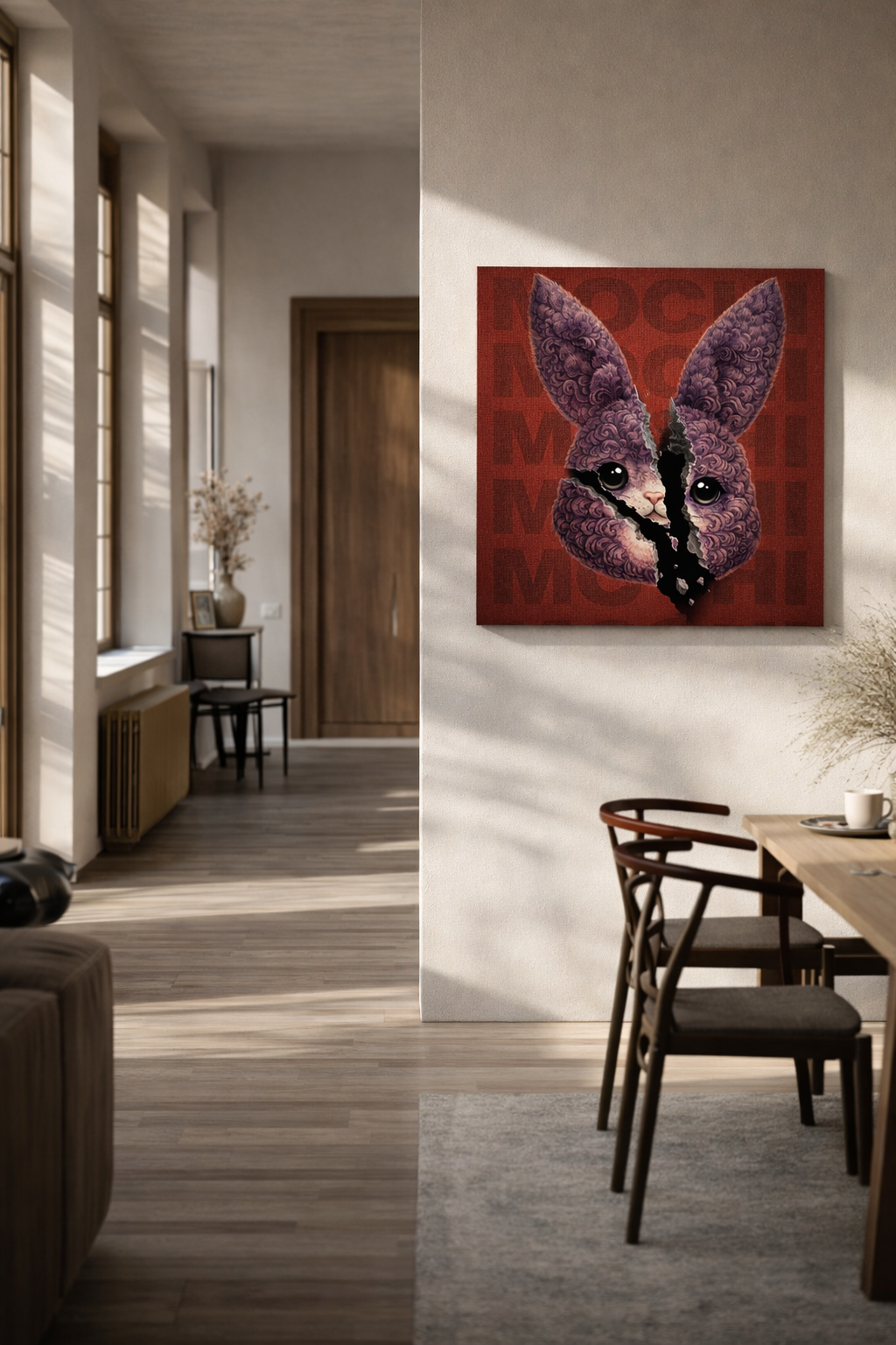 The Shattered Rebel - Mochi Bunny Canvas