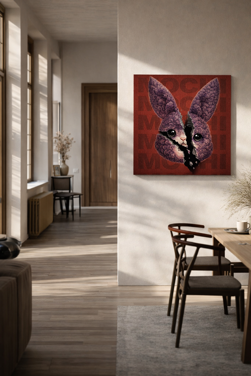 The Shattered Rebel - Mochi Bunny Canvas